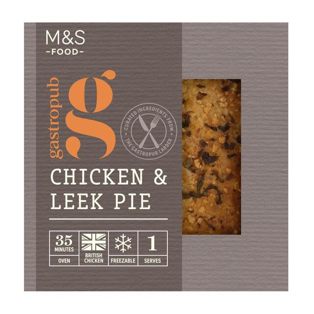 M&S Gastropub Chicken & Leek Pie for One