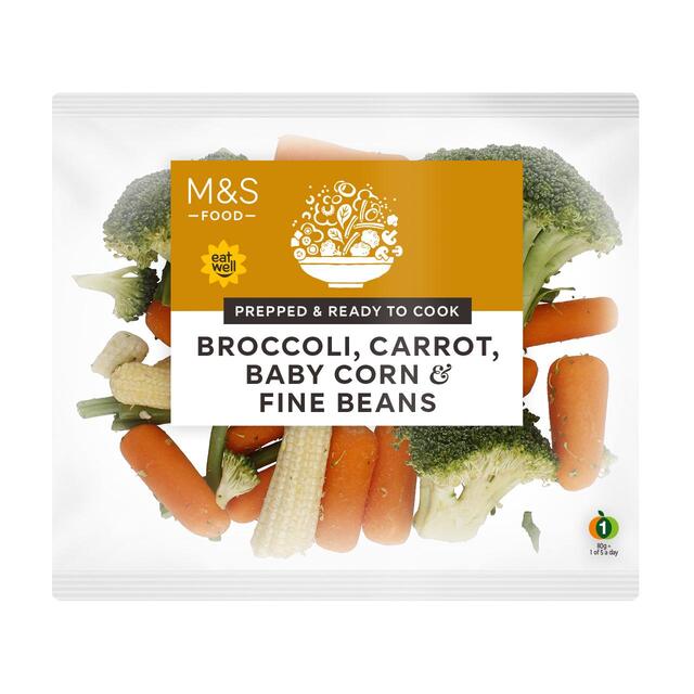 M&S Broccoli, Carrot, Baby Corn & Fine Bean