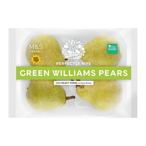 M&S Green Williams Pears Perfectly Ripe