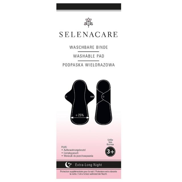 Selenacare Washable Menstrual Pad Night, Extra-Long