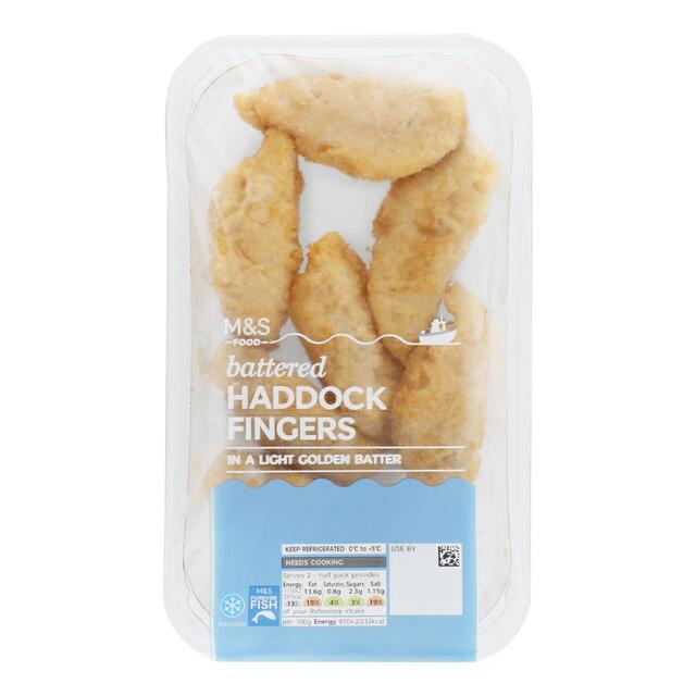 M&S Battered Haddock Fingers