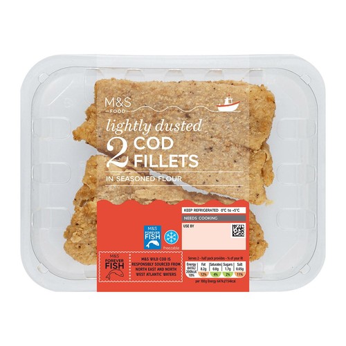 M&S 2 Lightly Dusted Cod Fillets thumbnail 2