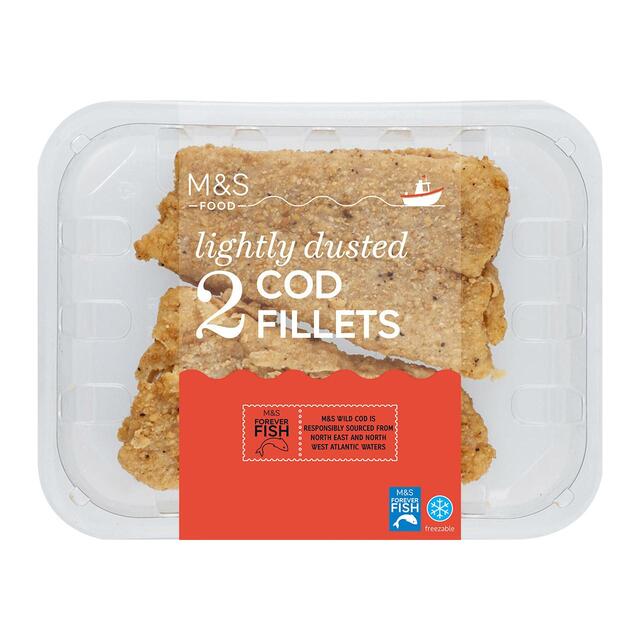 M&S 2 Lightly Dusted Cod Fillets