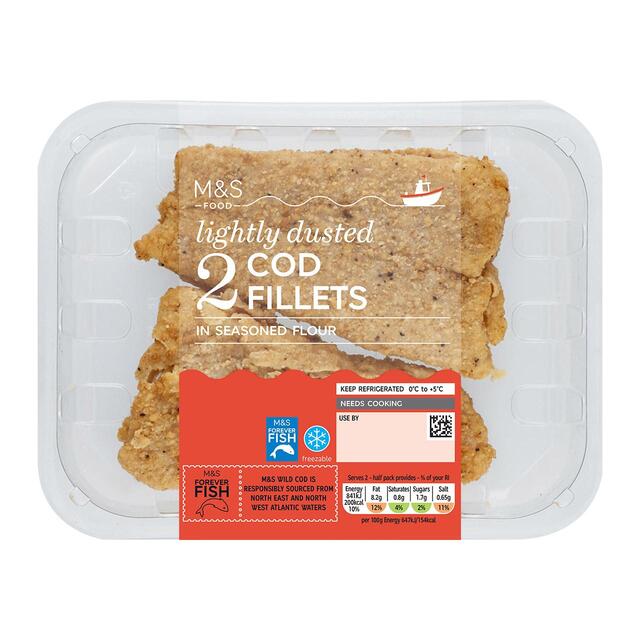 M&S 2 Lightly Dusted Cod Fillets thumbnail 2