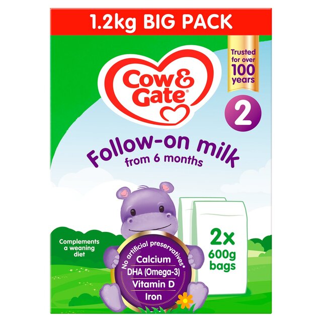 Cow & Gate 2 Follow On Baby Milk Formula Powder 6-12 Months Big Pack