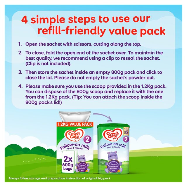 Cow & Gate 2 Follow On Baby Milk Formula Powder 6-12 Months Big Pack thumbnail 3