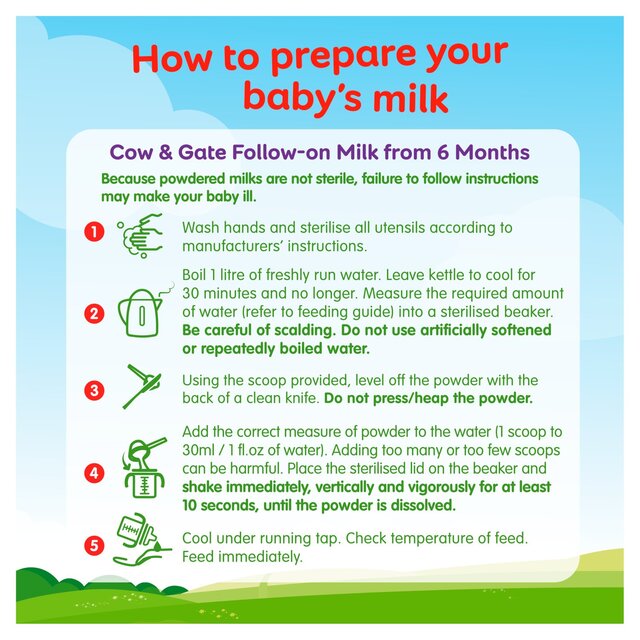 Cow & Gate 2 Follow On Baby Milk Formula Powder 6-12 Months Big Pack thumbnail 6