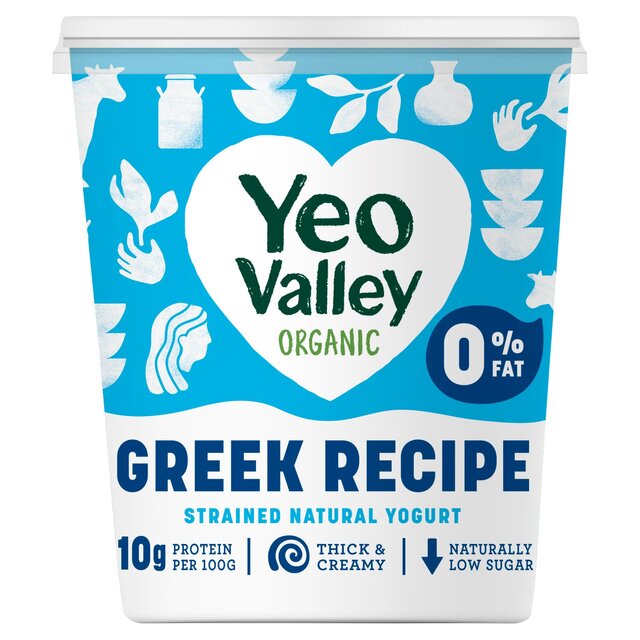 Yeo Valley Organic Greek Recipe 0% Strained Natural Yogurt