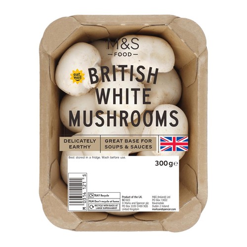 M&S British White Mushrooms thumbnail 5