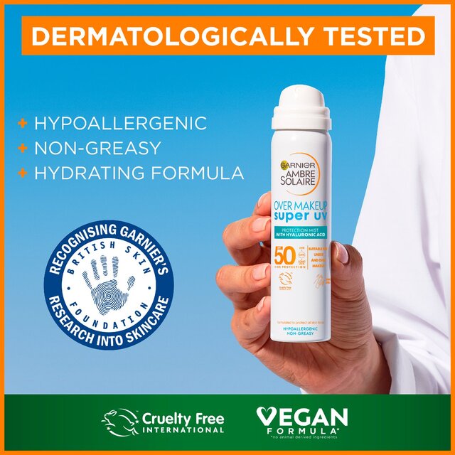 Garnier Ambre Solaire Over Makeup Super UV Protection Mist SPF50 thumbnail 4