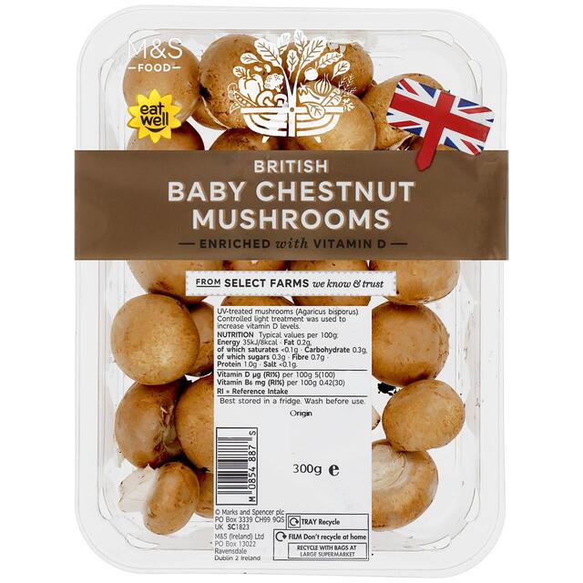 M&S Baby Chestnut Vitamin D Mushrooms