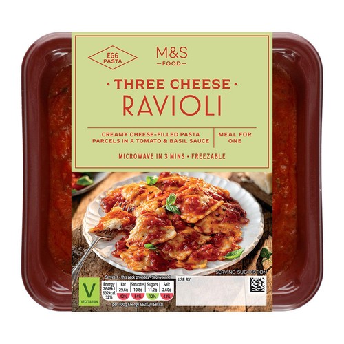 M&S Three Cheese Ravioli Serves 1 thumbnail 3
