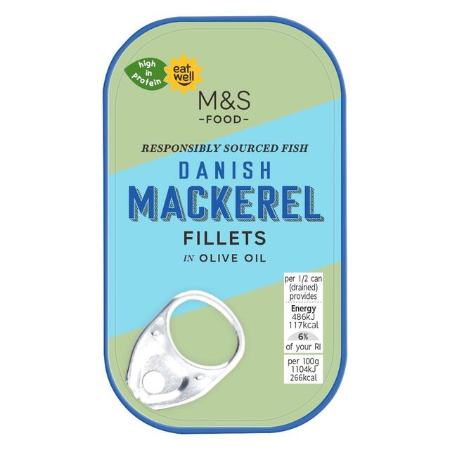 M&S Danish Mackerel Fillets in Olive Oil thumbnail 2