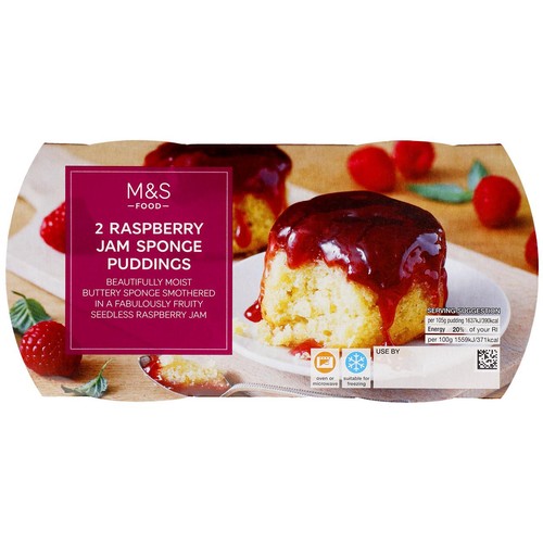 M&S Raspberry Jam Sponge Puddings thumbnail 2