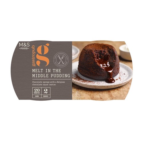M&S Gastropub Chocolate Melt in the Middle Puddings Dessert thumbnail 2