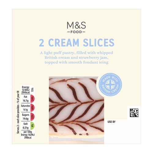 M&S 2 Cream Slices thumbnail 2