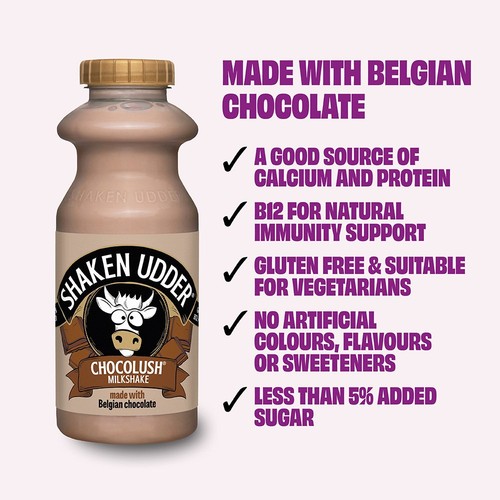 Shaken Udder Chocolush Chocolate Flavoured Milkshake thumbnail 3