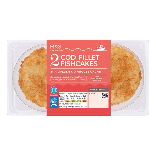M&S 2 Cod Fillet Fishcakes thumbnail 2