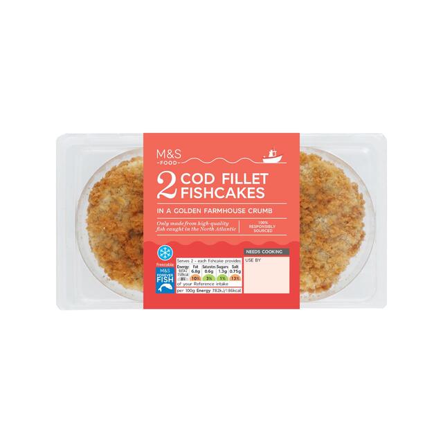 M&S 2 Cod Fillet Fishcakes
