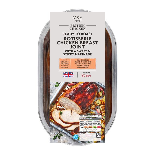 M&S British Ready To Cook Rotisserie Chicken Joint & Marinade thumbnail 2