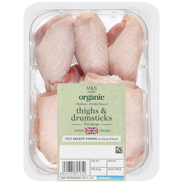 M&S Organic Free Range Chicken Thighs & Drumsticks thumbnail 2