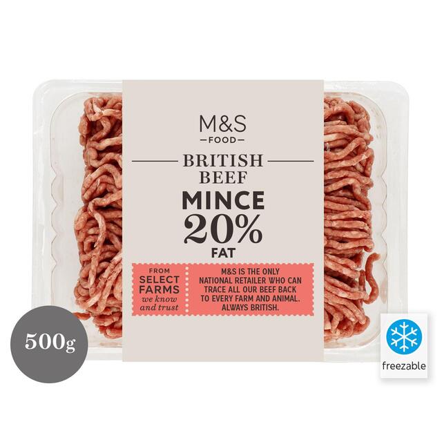 M&S Select Farms Beef Mince 20% Fat