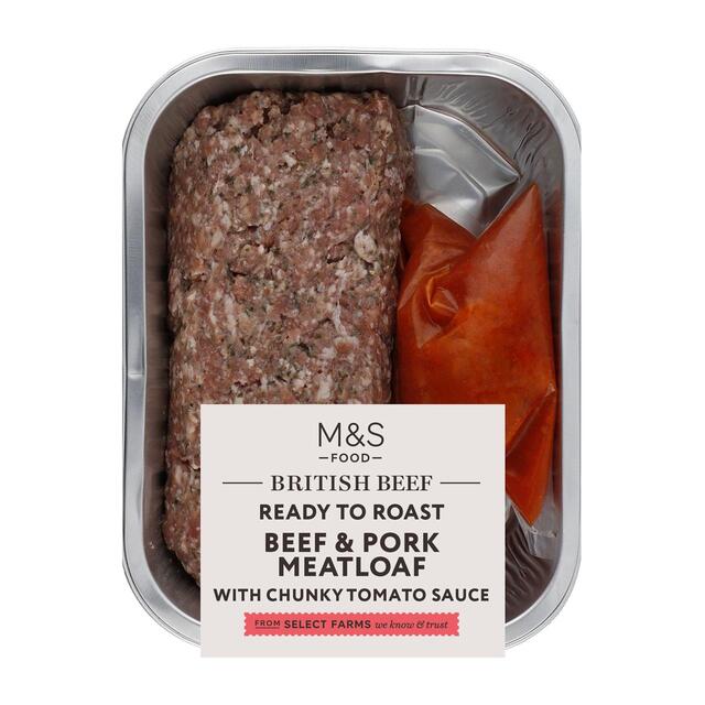 M&S Select Farms British Beef Meatloaf with Chunky Tomato Sauce