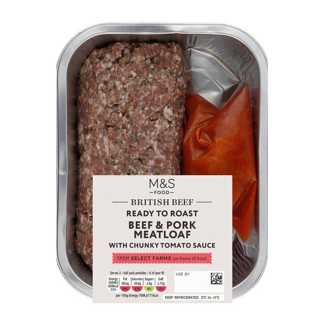 M&S Select Farms British Beef Meatloaf with Chunky Tomato Sauce thumbnail 2