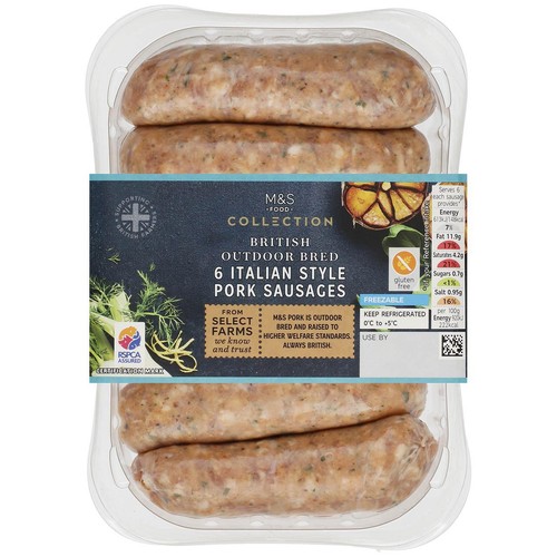 M&S Collection British 6 Italian Style Sausages thumbnail 2