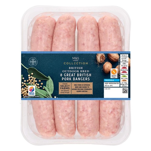 M&S Collection 8 Great British Pork Bangers thumbnail 2