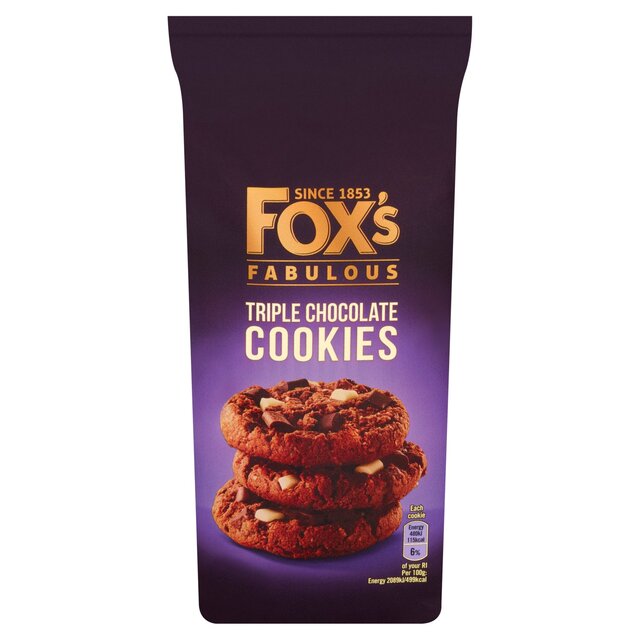 Fox's  Biscuits Triple Chocolate Chunkie Cookie thumbnail 3