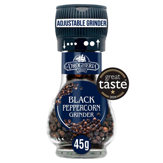 La Drogheria Black Pepper Corn Mill Adjustable Grinder 45g
