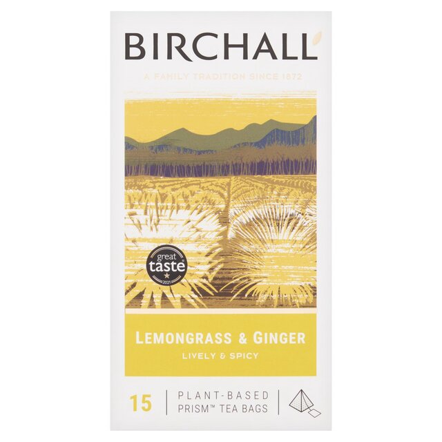 Birchall Lemongrass & Ginger - 15 Prism Tea Bags thumbnail 3