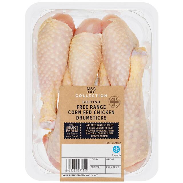 M&S Select Farms British Free Range Chicken Drumsticks