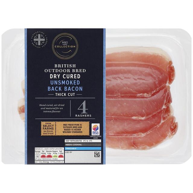 M&S Collection British Thick Cut Unsmoked Back Bacon
