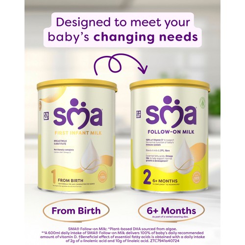 SMA Stage 1 First Infant Baby Milk Formula Powder from birth 800g thumbnail 4