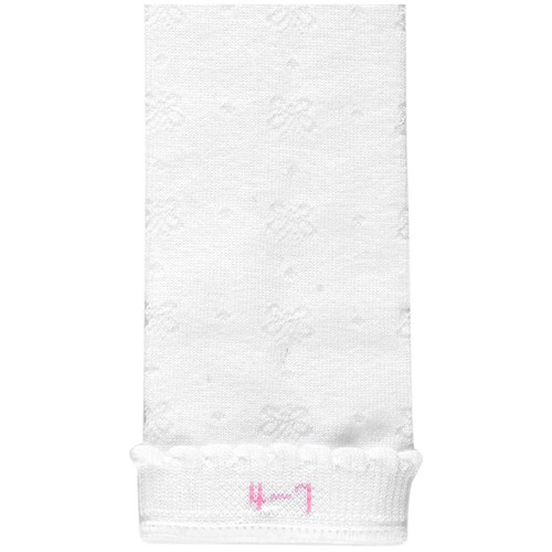 M&S Girls Butterfly Knee High Socks, Shoe Size 4-7, White thumbnail 3