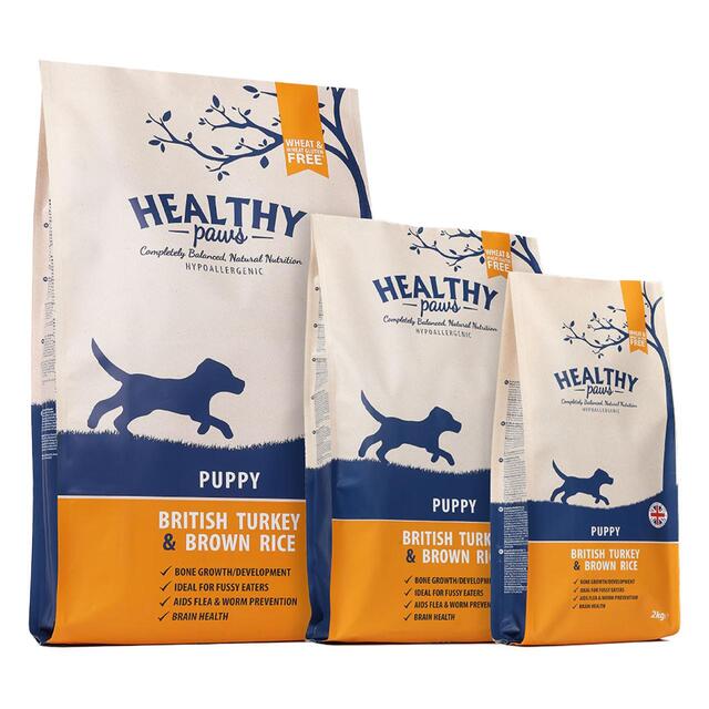 Healthy Paws British Turkey & Brown Rice Puppy Dog Food thumbnail 3