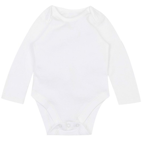 M&S Baby Cotton Long Sleeve Bodysuits, White, 0-3 Months   thumbnail 3