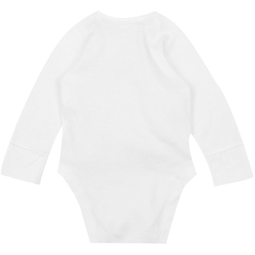 M&S Baby Cotton Long Sleeve Bodysuits, White, 6-9 Months   thumbnail 4
