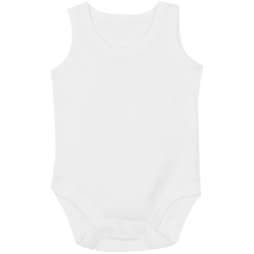 M&S Baby Cotton Sleeveless Bodysuits, White, 3-6 Months thumbnail 3