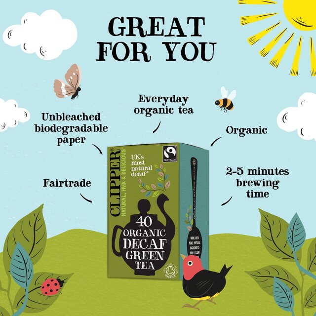 Clipper Organic & Fairtrade Decaffeinated Green Tea thumbnail 3
