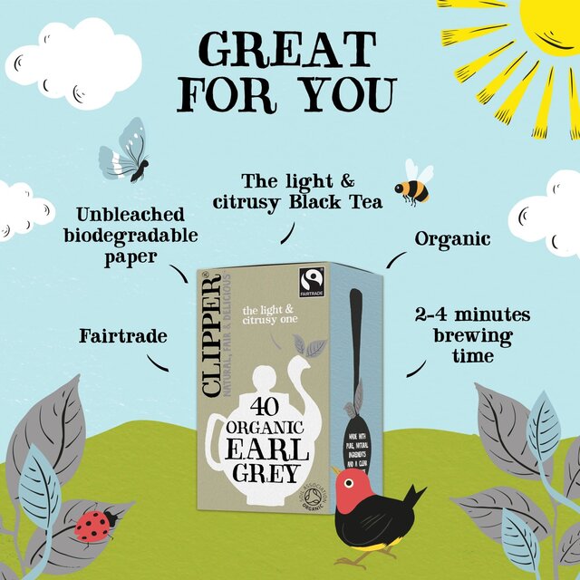 Clipper Organic & Fairtrade Earl Grey Tea Bags thumbnail 4