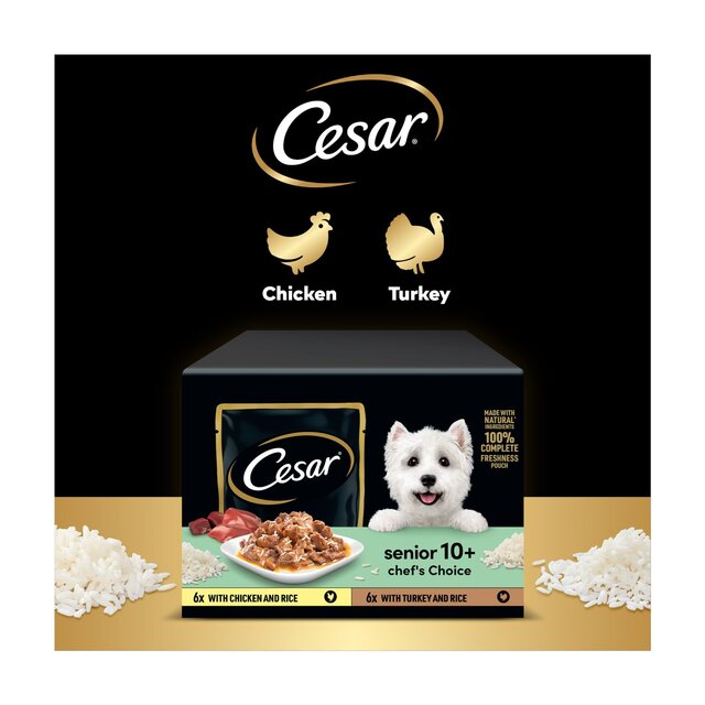 Cesar Senior Wet Dog Food Pouches Mixed Selection in Sauce thumbnail 4