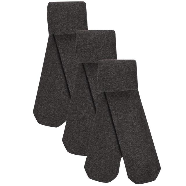 M&S Kids Body Sensor School Tights, 3 Pack, Grey