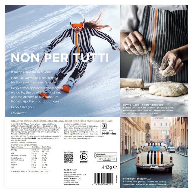 Crosta & Mollica Bosco Sourdough Pizza with Truffle & Mushrooms thumbnail 3