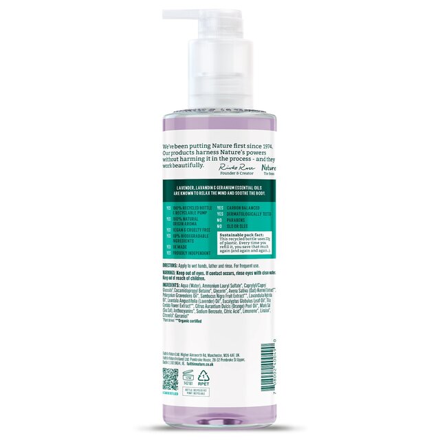 Faith in Nature Lavender & Geranium Hand Wash thumbnail 2