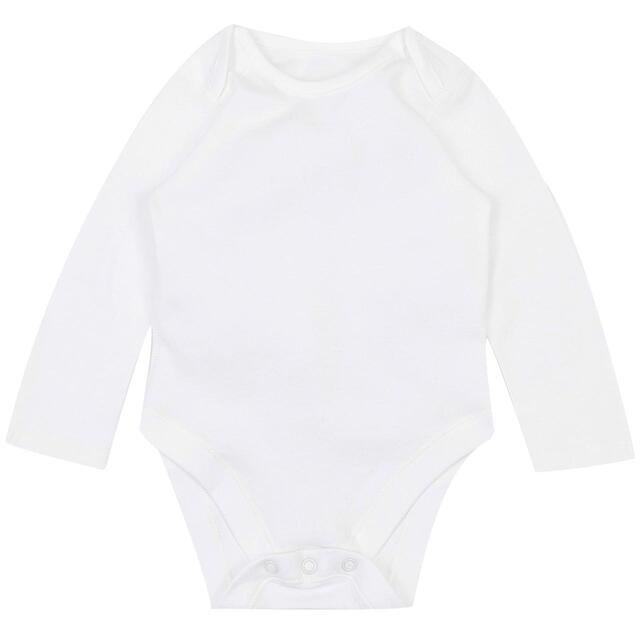 M&S Baby Cotton Long Sleeve Bodysuits, 7 Pack, White thumbnail 2