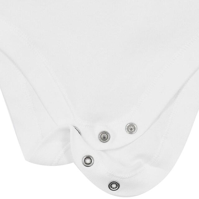 M&S Baby Cotton Long Sleeve Bodysuits, 7 Pack, White thumbnail 4