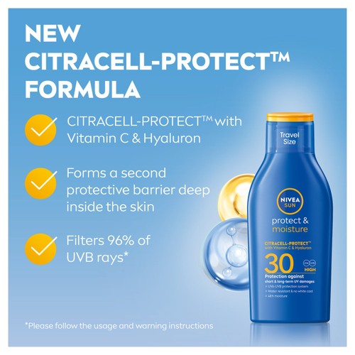 NIVEA SUN Protect & Moisture SPF 30 Sun Lotion Travel Size thumbnail 4